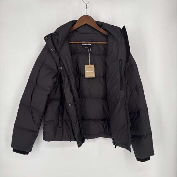 New Patagonia Women's Size Large Black Silent Down Puffer Jacket Coat 27935 NWT - Picture 6 of 10
